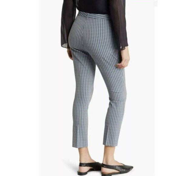 Theory Classic Skinny Pants Blue Midnight Screen Multi Stretch Size 00 - $345 - Picture 2 of 10